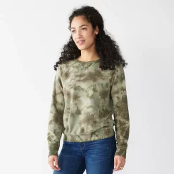 Women's Sonoma Goods For Life® Everyday Crewneck Sweatshirt -Sonoma Shop 4974237 Olive Dye