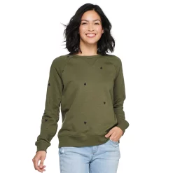 Women's Sonoma Goods For Life® Everyday Crewneck Sweatshirt -Sonoma Shop 4974237 Olive Mini Heart