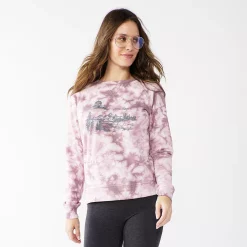 Women's Sonoma Goods For Life® Everyday Crewneck Sweatshirt -Sonoma Shop 4974237 Pink Mountain Dye