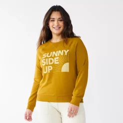 Women's Sonoma Goods For Life® Everyday Crewneck Sweatshirt -Sonoma Shop 4974237 Sunny Side Yellow
