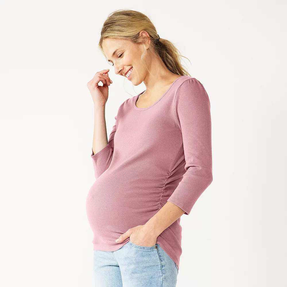 Maternity Sonoma Goods For Life® Essential Scoopneck Tee 2 Maternity Sonoma Goods For Life® Essential Scoopneck Tee - Image 2