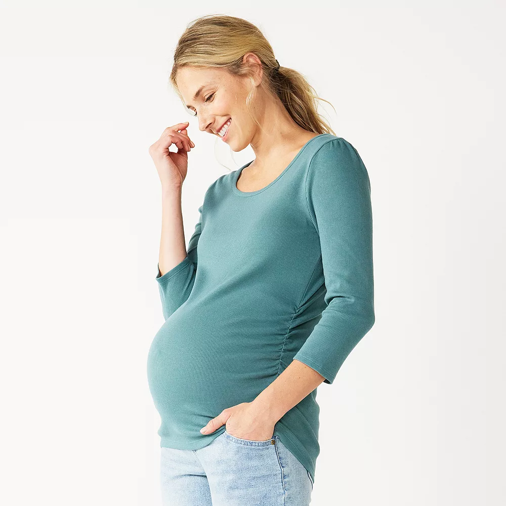 Maternity Sonoma Goods For Life® Essential Scoopneck Tee 3 Maternity Sonoma Goods For Life® Essential Scoopneck Tee - Image 3