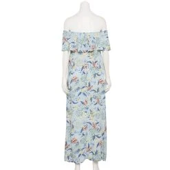 Maternity Sonoma Goods For Life® Ruffled Off-The-Shoulder Maxi Print Dress -Sonoma Shop 5526627 ALT