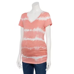 Maternity Sonoma Goods For Life® Essential V-Neck Tee -Sonoma Shop 6120474 Coral Dye
