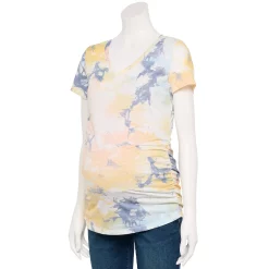 Maternity Sonoma Goods For Life® Essential V-Neck Tee -Sonoma Shop 6120474 Neutral Tie Dye